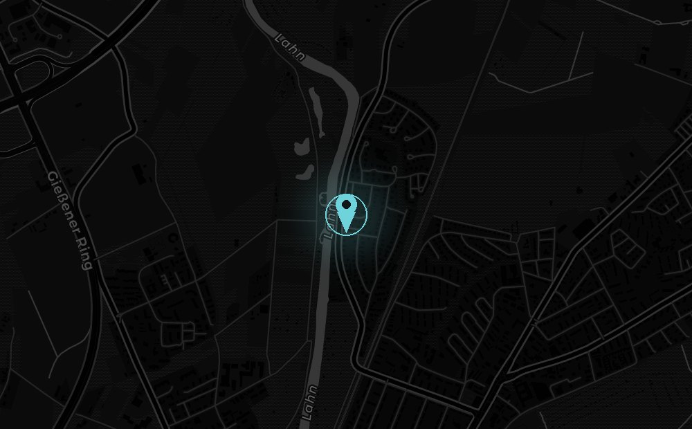 Karte mit dem Standort in Gießen